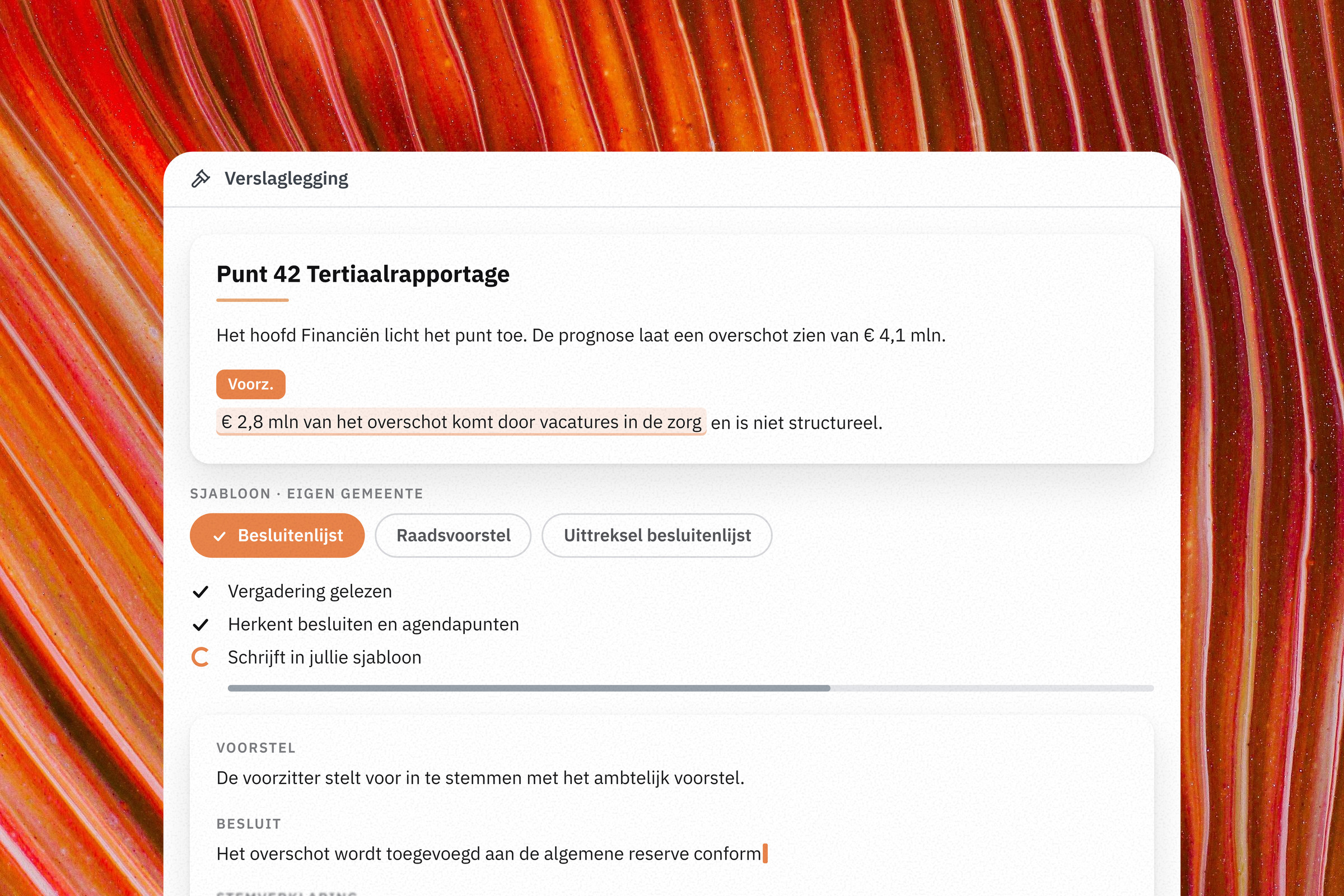 Verslaglegging